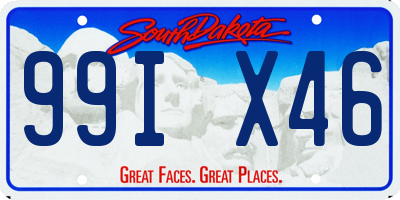 SD license plate 99IX46