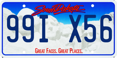SD license plate 99IX56