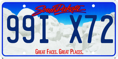 SD license plate 99IX72