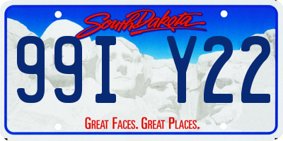 SD license plate 99IY22