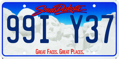 SD license plate 99IY37