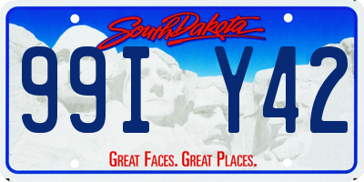 SD license plate 99IY42