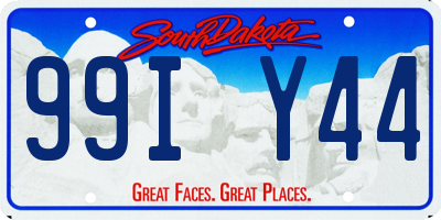SD license plate 99IY44