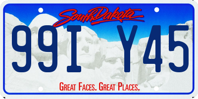 SD license plate 99IY45
