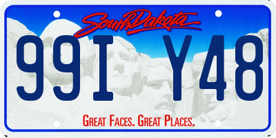 SD license plate 99IY48