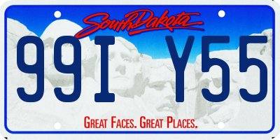 SD license plate 99IY55