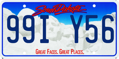 SD license plate 99IY56