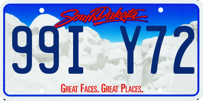 SD license plate 99IY72