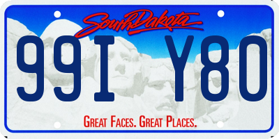 SD license plate 99IY80