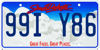 SD license plate 99IY86