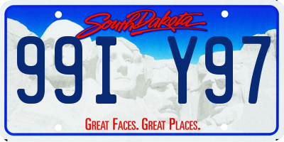 SD license plate 99IY97