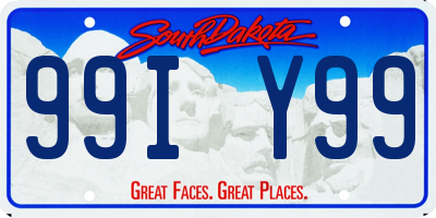 SD license plate 99IY99