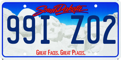 SD license plate 99IZ02