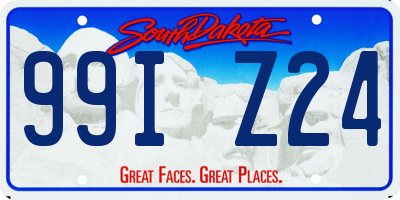 SD license plate 99IZ24