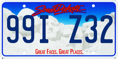 SD license plate 99IZ32