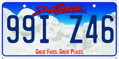 SD license plate 99IZ46