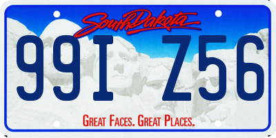 SD license plate 99IZ56