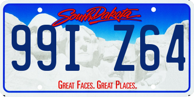 SD license plate 99IZ64