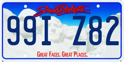 SD license plate 99IZ82