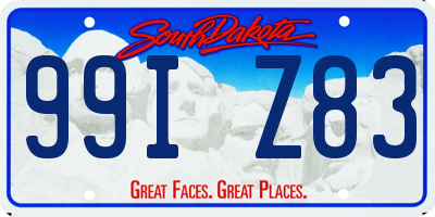 SD license plate 99IZ83