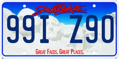 SD license plate 99IZ90