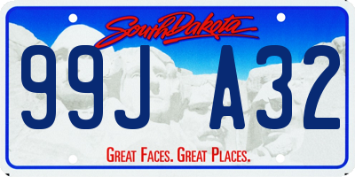 SD license plate 99JA32