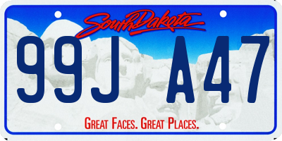 SD license plate 99JA47