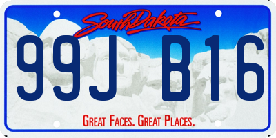 SD license plate 99JB16
