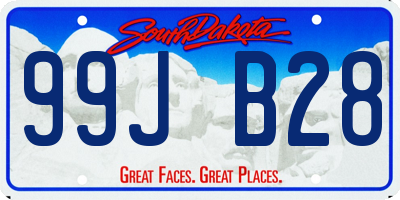 SD license plate 99JB28