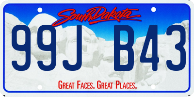 SD license plate 99JB43