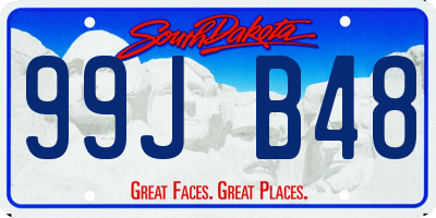 SD license plate 99JB48