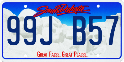 SD license plate 99JB57