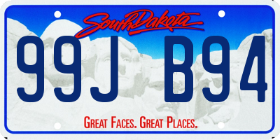 SD license plate 99JB94