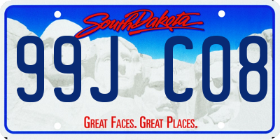 SD license plate 99JC08