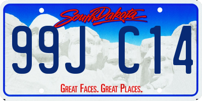 SD license plate 99JC14