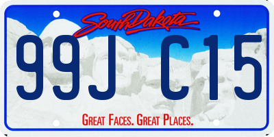 SD license plate 99JC15