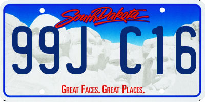 SD license plate 99JC16
