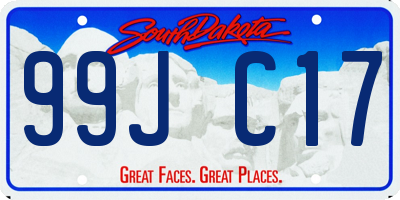 SD license plate 99JC17