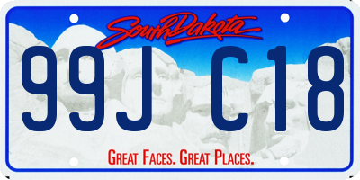 SD license plate 99JC18
