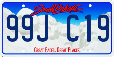 SD license plate 99JC19