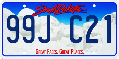SD license plate 99JC21