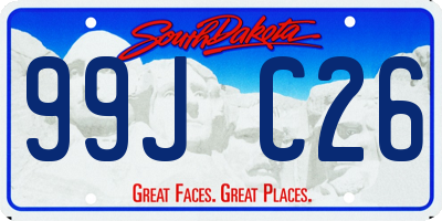 SD license plate 99JC26