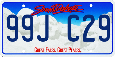 SD license plate 99JC29