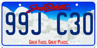 SD license plate 99JC30