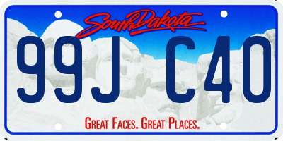 SD license plate 99JC40