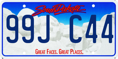 SD license plate 99JC44