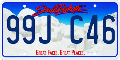 SD license plate 99JC46