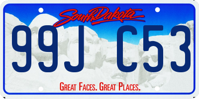 SD license plate 99JC53