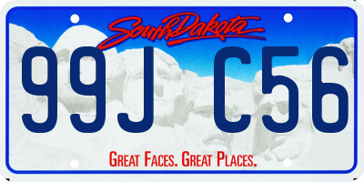 SD license plate 99JC56
