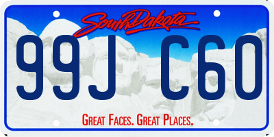 SD license plate 99JC60